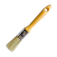 Кисть плоская, 20 мм, светлая щетина китайской свиньи, пластиковая ручка HARDY Желтая