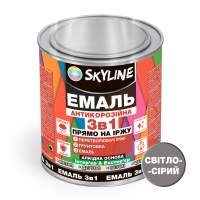 Эмаль алкидная 3 в 1 по ржавчине антикоррозионная «Skyline» Светло-серый 2.5 кг