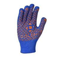 Перчатки Doloni трикотажные синие с ПВХ Универсал PROFI 10 класс арт. 4450