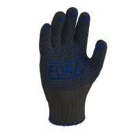 Перчатки Фора трикотажные черные с ПВХ 10 класс 10 размер арт. 15500