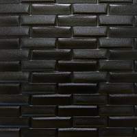 Самоклеящаяся декоративная 3D панель черная кладка 700х770х7мм (038) SW-00000303