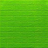 Самоклеющаяся декоративная 3D панель Кирпич Зеленый 700x770x5мм (013-5) SW-00000149