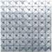 Самоклеюча алюмінієва плитка срібло зі стразами 300х300х3мм SW-00001325 (D)