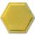 Декоративний шестикутник самоклеючий під шкіру темно жовтий 200x230мм (1101) SW-00000741