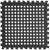 Підлога пазл перфорована - модульне покриття для підлоги з отворами чорне 625x625x10мм (МР50) SW-00000660