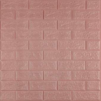 Панель стеновая 3D 700х770х5мм кирпич розово-лиловый SW-00002439