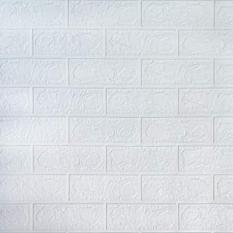 Самоклеюча 3D панель під білу цеглу в рулоні 20000x700x3мм (R001-3-20) SW-00001392