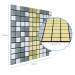 Самоклеюча алюмінієва срібна плитка із золотом мозаїка 300х300х3мм SW-00001826 (D)