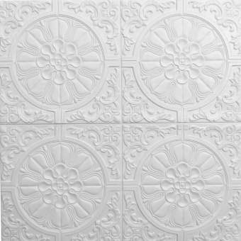 Самоклеюча декоративна стельова стінна 3D панель 700x700x7,5мм (175) SW-00000252
