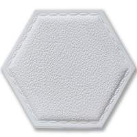 Декоративный самоклеящийся шестиугольник под кожу белый 200x230мм (1100) SW-00000740