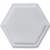 Декоративный самоклеящийся шестиугольник под кожу белый 200x230мм (1100) SW-00000740