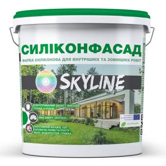 Краска фасадная силиконовая  «Силиконфасад» с эффектом лотоса SkyLine 1.4 кг