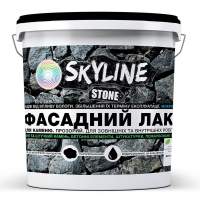 Фасадний акриловий лак для каменю мокрий ефект Stone SkyLine Глянцевий 3л