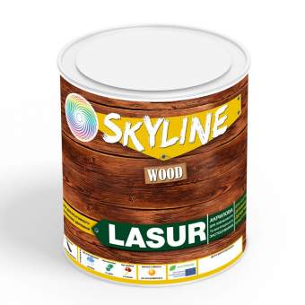 Лазур декоративно-захисний для обробки дерева LASUR Wood SkyLine Кіпаріс 0.75 л