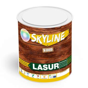 Лазур декоративно-захисний для обробки дерева LASUR Wood SkyLine Дуб темний 0.75 л