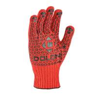 Перчатки Doloni трикотажные рабочие красные с ПВХ Универсал 10 класс арт. 4461