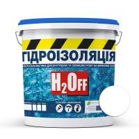 Гідроізоляція універсальна акрилова фарба мастика H2Off Біла 3,6 кг