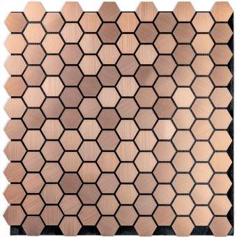 Самоклеющаяся алюминиевая плитка золотые соты 300х300х3мм SW-00001924