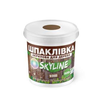 Шпаклевка для Дерева готовая к применению акриловая SkyLine Wood Орех 800 г