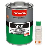 Шпаклівка рідка Novol SPRAY 1.2 кг + Затверджувач 50 мл