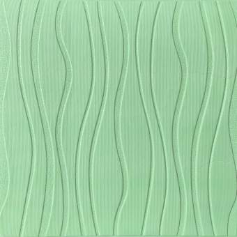 Панель стеновая 3D 600х600х6мм WAVE DESIGN LIGHT GREEN (D) SW-00001327