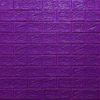 Самоклеюча декоративна 3D панель Цегла Фіолетова 700x770x5мм (016-5) SW-00000150