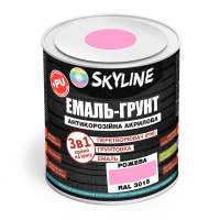 ЭМАЛЬ – ГРУНТ 3 в 1 акрил-полиуретановая шелковисто-матовая Skyline RAL 3015 Розовая 0,9 кг