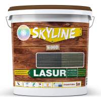 Лазурь декоративно-защитная для обработки дерева LASUR Wood SkyLine Графитовая 5 л