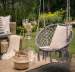 Підвісне садове крісло гойдалки для дому та дачі Гніздо лелеки Сірий