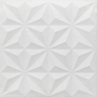 Самоклеюча декоративна стельова стінна 3D панель зірки 700x700x5мм (116) SW-00000008