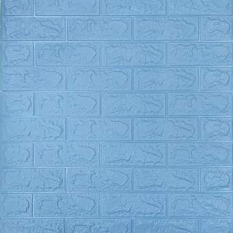 Самоклеюча декоративна 3D панель під блакитну цеглу 700x770x5мм (005-5) SW-00000297