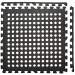 Пол пазл перфорированный - модульное напольное покрытие с отверстиями черное 625x625x10мм (МР50) SW-00000660
