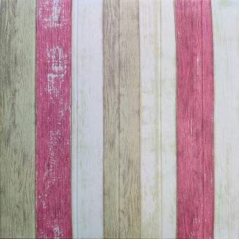 Самоклеющаяся декоративная 3D панель Нежно-розовое дерево 700x700x4мм (381) SW-00000527