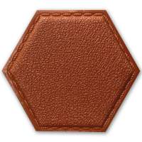 Декоративный самоклеящийся шестиугольник под кожу оранжевый 200x230мм (1103) SW-00000743