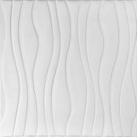 Самоклеюча декоративна стельова стінна 3D панель хвилі 600*600*6mm (160) SW-00001199