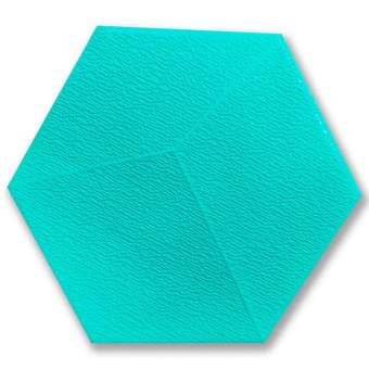 Декоративний шестикутник самоклеючий 3D блакитний 200x230мм (1105) SW-00000745