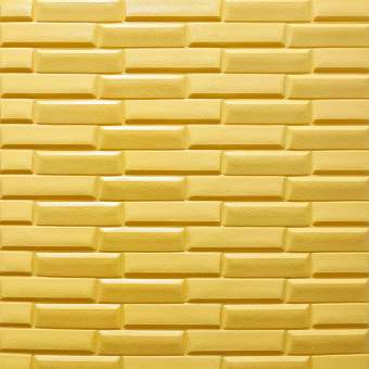 Самоклеюча декоративна 3D панель жовто-пісочна кладка 700x770x7мм (032) SW-00000010
