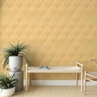 Самоклеющаяся декоративная потолочно-стеновая 3D панель Ромб под кожу 700*700*5mm BEIGE SW-00001881