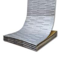 Самоклеюча 3D панель кладка срібло 19600х700х5мм SW-00001365