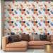 Панель стеновая 3D 700х700х4мм мозаика оранжевая (D) SW-00002013