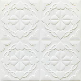 Самоклеюча декоративна стельова стінна 3D панель 700x700x9мм (113) SW-00000009