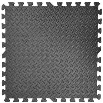Пол пазл - модульное напольное покрытие черное 600x600x10мм (МР15) SW-00001169