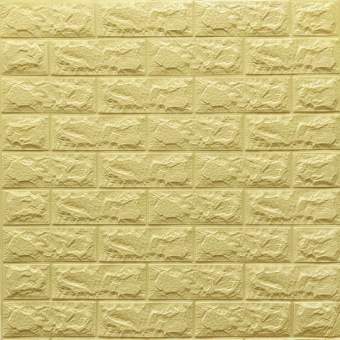 Самоклеющаяся декоративная 3D панель желто-песочный кирпич 700x770x7мм (009-7) SW-00000046
