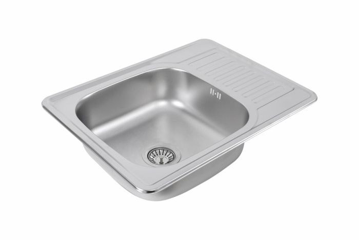 Кухонна мийка з нержавіючої сталі Platinum 6550 САТИН (0,8/180 мм), L