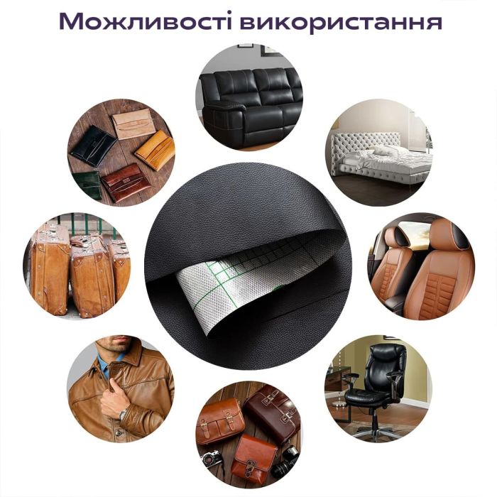 Самоклеюча екошкіра в рулоні 1.37*3m*0.5mm BLACK (D) SW-00001413