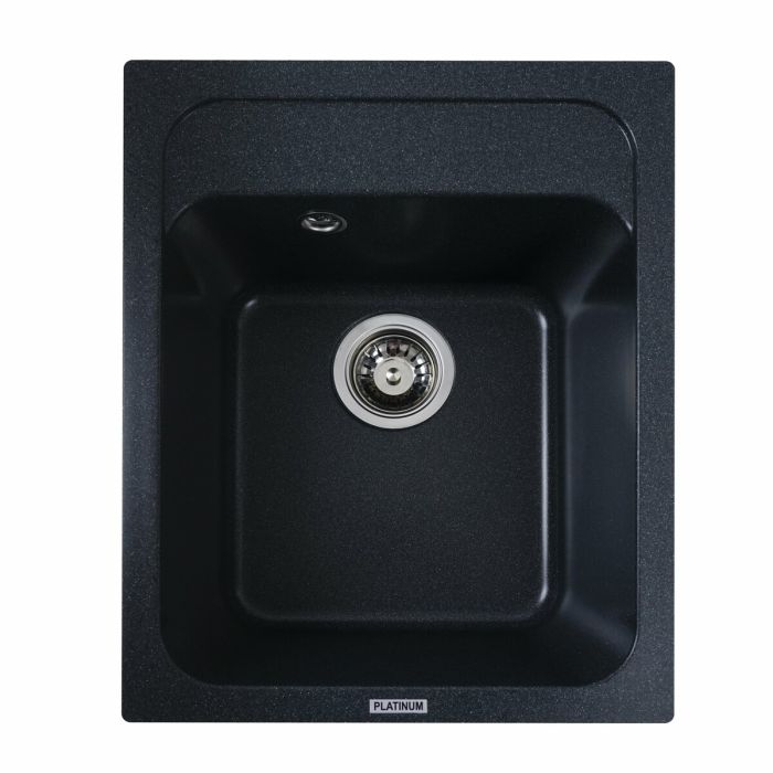 Гранитная мойка для кухни Platinum 4050 KORRADO матовая Антрацит, центр