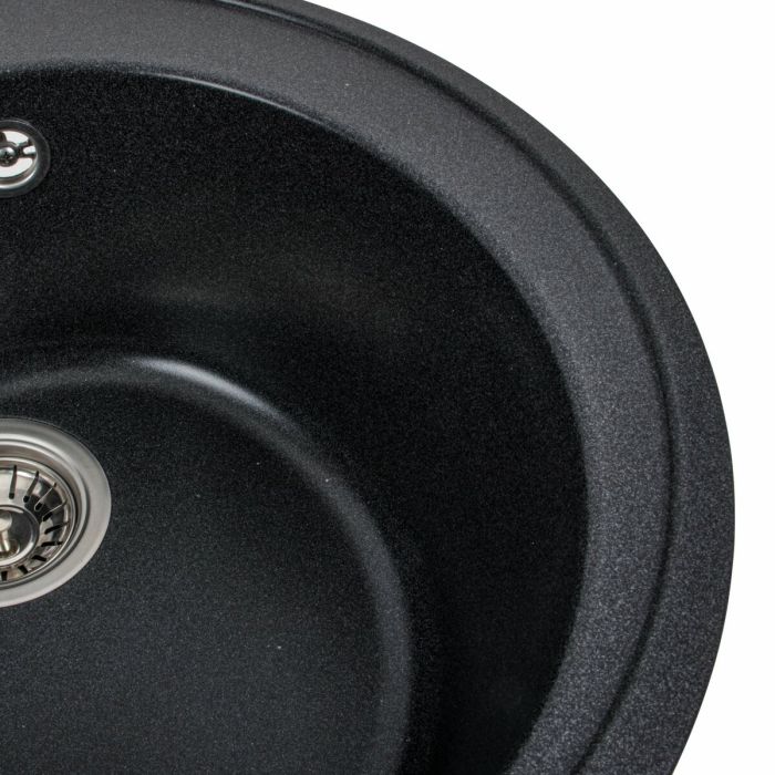 Гранітне миття для кухні Platinum 510 LUNA матовий Карбон