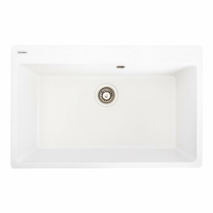 Гранітна мийка для кухні Platinum 7850 Bogema матова (біла), L
