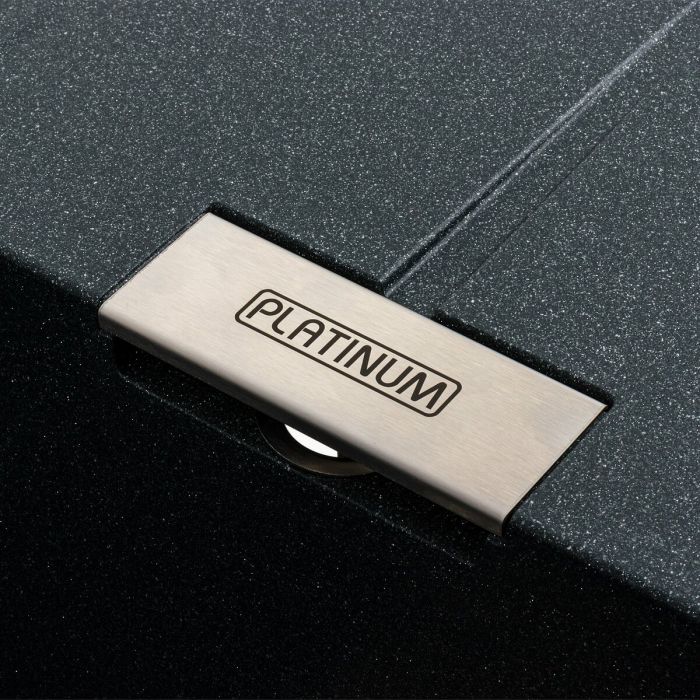 Гранітне миття для кухні Platinum 6250 ZIRKONE матовий Антрацит