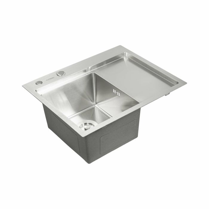 Кухонная мойка Platinum Handmade 580х480х220 L нержавейка (толщина 3,0/1,5 мм + дозатор в комплекте)